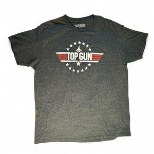 Top Gun Mens Size XL Gray Casual Short Sleeve Crew Neck T Shirt Cotton Blend